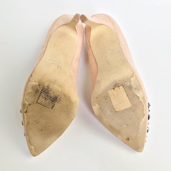 Faux Suede Bedazzled Stilettos - Picture 5 of 5